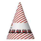Rode brandweerwagen feestdecoratie | Aangepaste ki Feesthoedjes (Rechts)