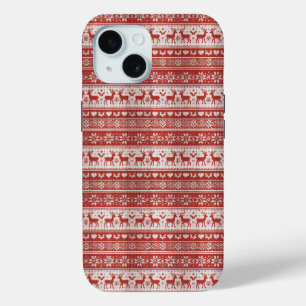Rode Brei-Kerstmis iPhone 15 Case