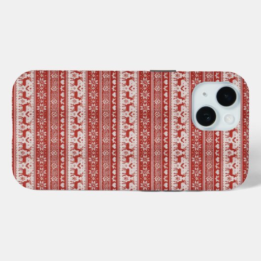 Rode Brei-Kerstmis Case-Mate iPhone Case (Achterkant (horizontaal))