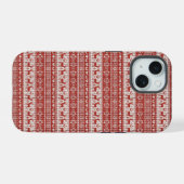 Rode Brei-Kerstmis iPhone 15 Case (Achterkant horizontaal)