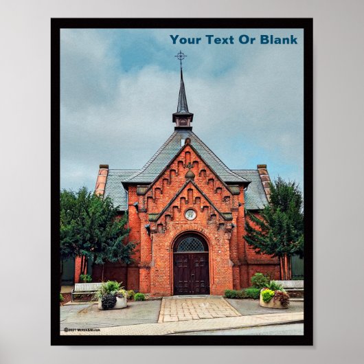Rode brick Church, Bielefeld Poster (Voorkant)