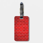 Rode brick met achtergrond voor spotlicht bagagelabel (Achterkant verticaal)