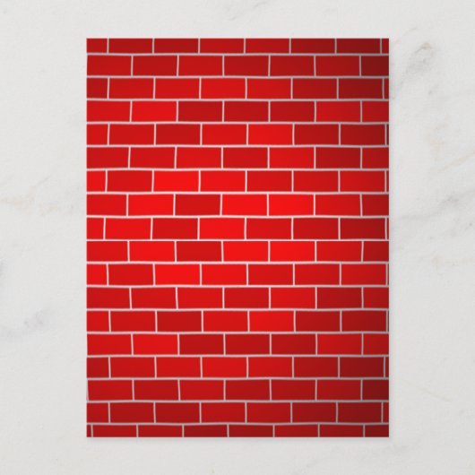 Rode brick met achtergrond voor spotlicht briefkaart (Voorkant)