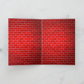 Rode brick met achtergrond voor spotlicht kaart (Binnen)