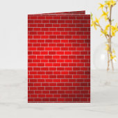 Rode brick met achtergrond voor spotlicht kaart (Gele Bloem)