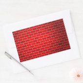Rode brick met achtergrond voor spotlicht rechthoekige sticker (Envelop)