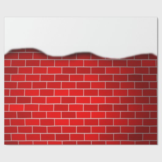 Rode brick met sneeuwwitje cadeaupapier (Vlak)