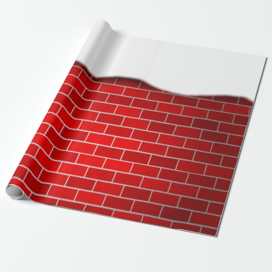 Rode brick met sneeuwwitje cadeaupapier (Uitgerold)