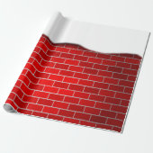 Rode brick met sneeuwwitje cadeaupapier (Uitgerold)