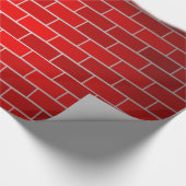 Rode brick met sneeuwwitje cadeaupapier (Hoek)