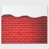 Rode brick met sneeuwwitje cadeaupapier (Vlak)