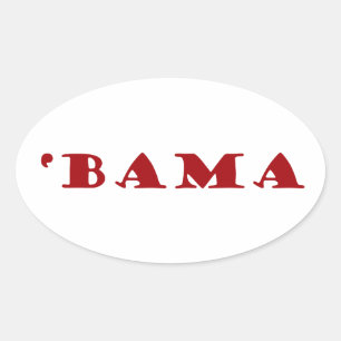 rode brief van bama ovale sticker