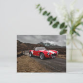 Rode Briefkaart voor sportauto's (Staand voorkant)