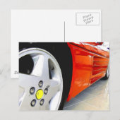 Rode briefkaart voor sportauto's (Voorkant / Achterkant)