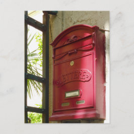 rode brievenbus briefkaart