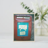  rode brievenbus in Rome foto Briefkaart (Staand voorkant)