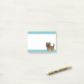 Rode Brindle Cairn Terrier Cartoon Hond Tekening Post-it® Notes (Op bureau)