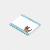 Rode Brindle Cairn Terrier Cartoon Hond Tekening Post-it® Notes (Schuin)