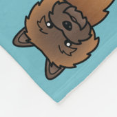 Rode brindle Cairn Terrier Cartoon Hondenontwerp Fleece Deken (Hoek)