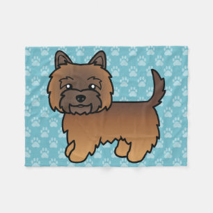 Rode brindle Cairn Terrier Cartoon Hondenontwerp Fleece Deken
