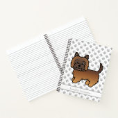 Rode Brindle Cairn Terrier Mooie Hond & Aangepaste Notitieboek (Binnen)