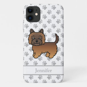 Rode Brindle Cairn Terrier Schattige Cartoon Hond  Case-Mate iPhone Case
