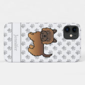 Rode Brindle Cairn Terrier Schattige Cartoon Hond  Case-Mate iPhone Case (Achterkant (horizontaal))