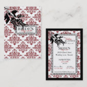 Rode Brocade Visitekaartje (Voorkant / Achterkant)