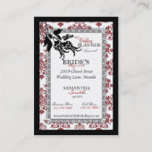 Rode Brocade Visitekaartje (Achterkant)