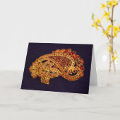 Rode Broche Kaart (Gele Bloem)