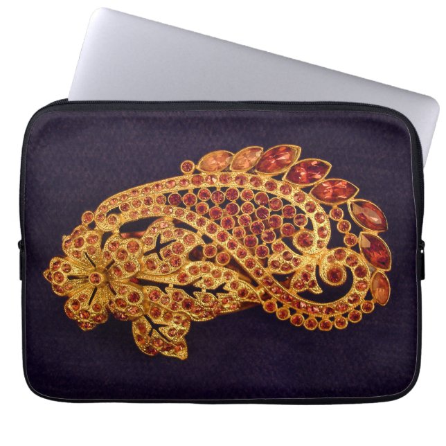Rode Broche Laptop Hoes (Voorkant)