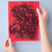 Rode brochure in Sterrennacht (Hand)