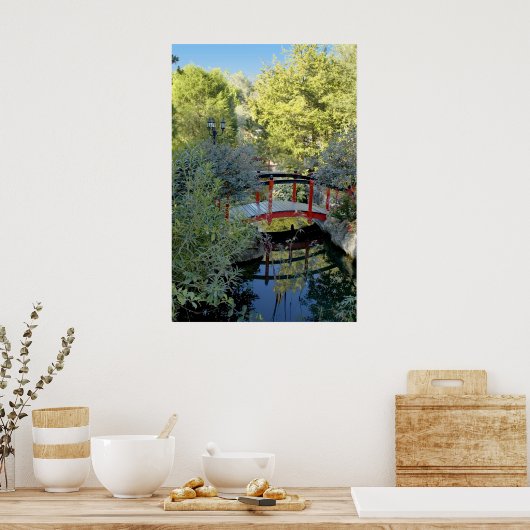 Rode brug afdrukken poster (Keuken)