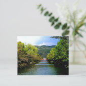Rode brug over een Kyoto-kanaal Briefkaart (Staand voorkant)