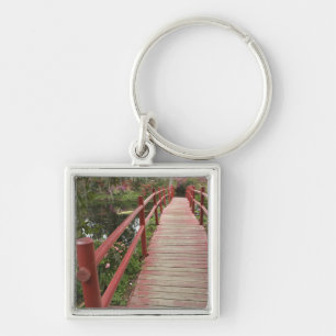 Rode brug over vijver, Magnolia Plantation, Sleutelhanger