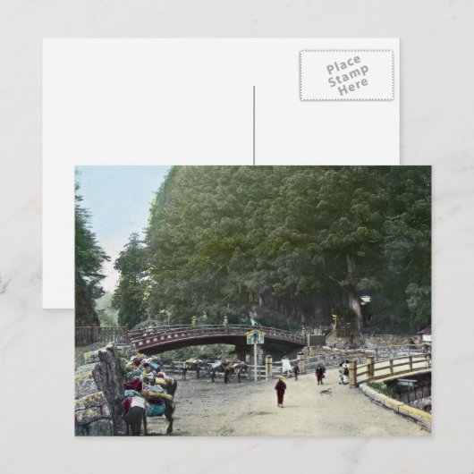  Rode Brug Tokio Japan Briefkaart (Voorkant / Achterkant)