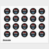 Rode Bruid En Bruidegom Grappig Huwelijk Bruiloft  Ronde Sticker (Vel)