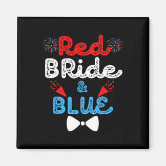 Rode Bruid En Bruidegom Grappig Huwelijk Trouwfees Magneet