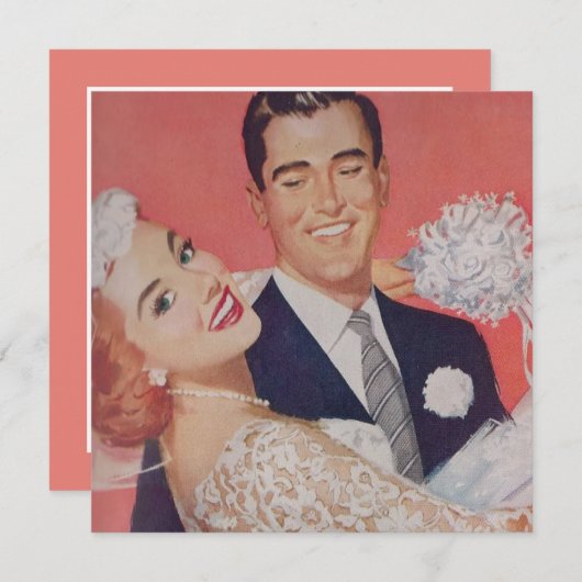 Rode bruid met groene ogen voor bruiloft save the date (Voorkant / Achterkant)