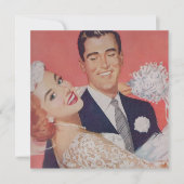 Rode bruid met groene ogen voor bruiloft save the date (Voorkant)