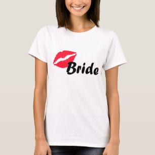 Rode bruidlippen t-shirt