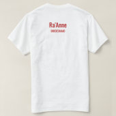 Rode bruidsmeisje Espresso Martini Bachelorette T-shirt (Design achterkant)