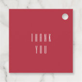 Rode bruiloft bedankjes labels (Achterkant)