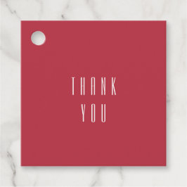 Rode bruiloft bedankjes labels