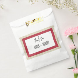 Rode bruiloft bedankzakje