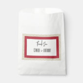 Rode bruiloft bedankzakje (Voorkant)