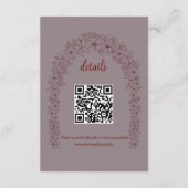Rode Bruiloft Bloemen Poort Informatiekaartje (Achterkant)