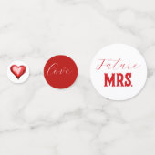 Rode Bruiloft Feest Confetti (Achterkanten)