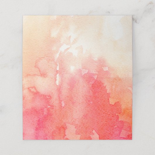 Rode bruiloft. Herfst zitkaart. Waterverf herfst Plaatskaartje (Buitenkant ongevouwen)