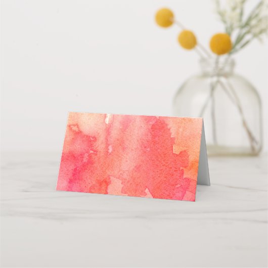 Rode bruiloft. Herfst zitkaart. Waterverf herfst Plaatskaartje (Voorkant)